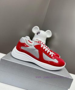 Prada Top Edition SneakersImported fly woven fabric with stitched patent leather on the uppe0ayqh6ju