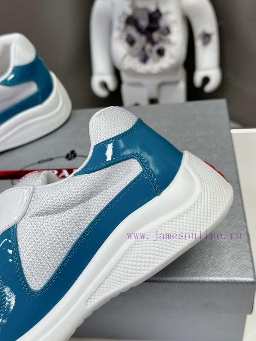 Prada Top Edition SneakersImported fly woven fabric with stitched patent leather on the uppepaoen0zx - Image 9