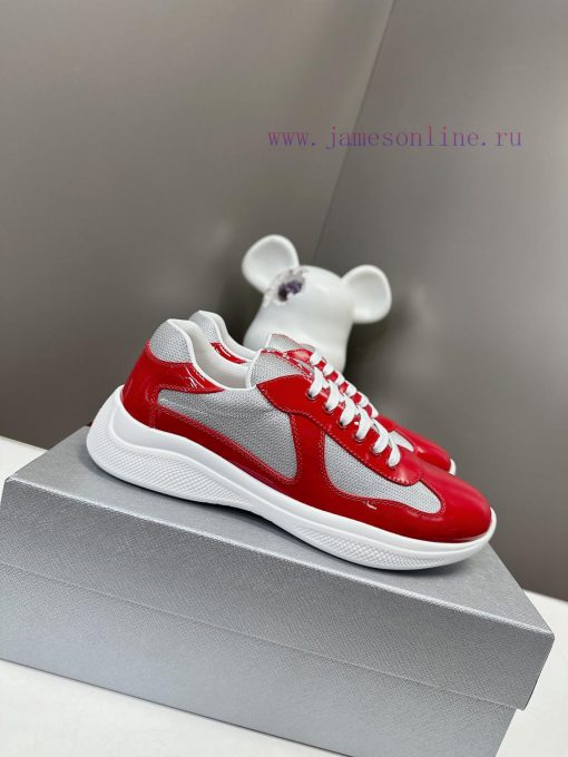 Prada Top Edition SneakersImported fly woven fabric with stitched patent leather on the uppe0ayqh6ju - Image 2