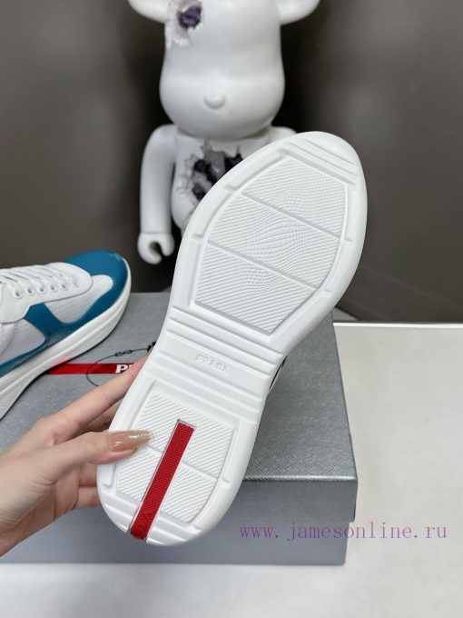 Prada Top Edition SneakersImported fly woven fabric with stitched patent leather on the uppepaoen0zx - Image 10
