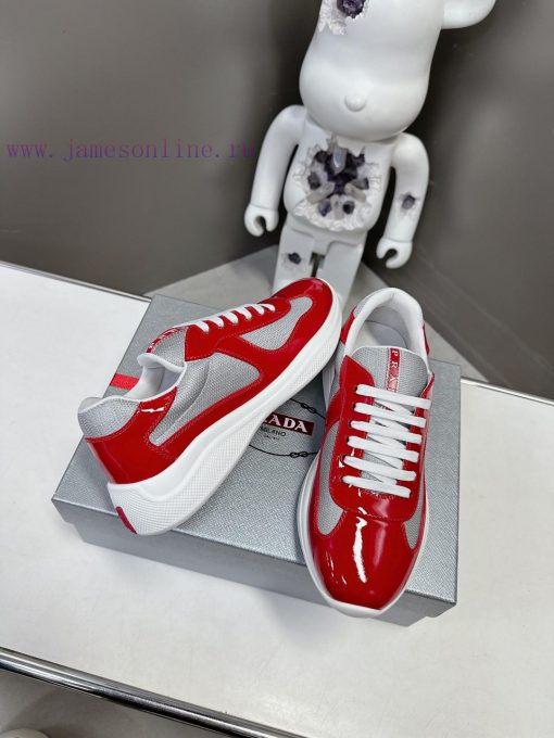 Prada Top Edition SneakersImported fly woven fabric with stitched patent leather on the uppe0ayqh6ju - Image 6
