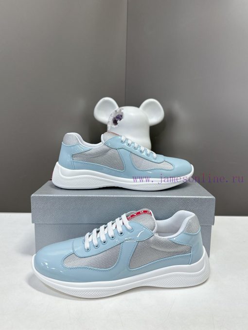 Prada Top Edition SneakersImported fly woven fabric with stitched patent leather on the uppezd4m9uj2 - Image 5