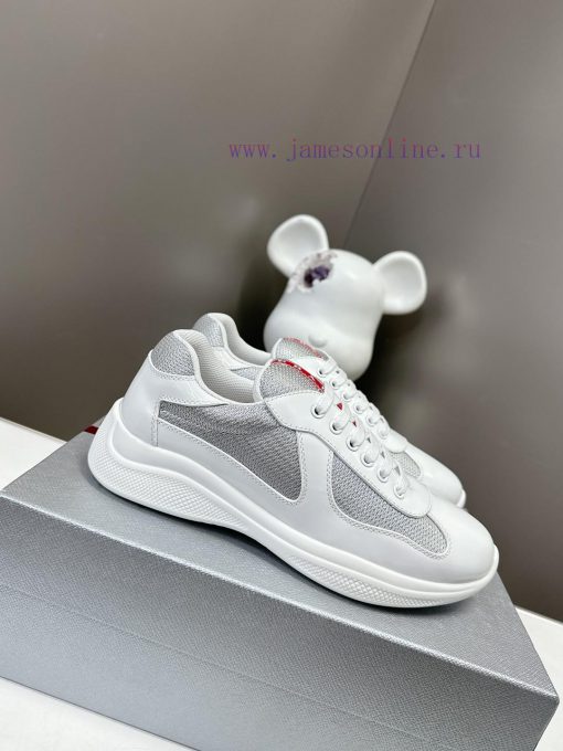 Prada Top Edition SneakersImported fly woven fabric with stitched patent leather on the uppewv94hi5b