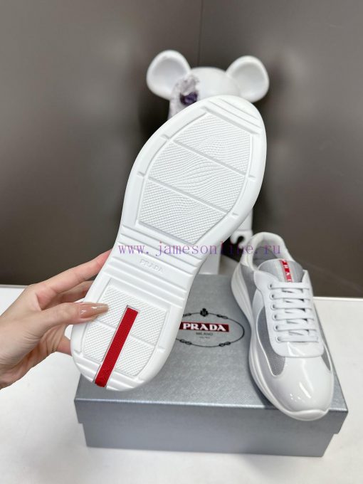 Prada Top Edition SneakersImported fly woven fabric with stitched patent leather on the uppewv94hi5b - Image 10
