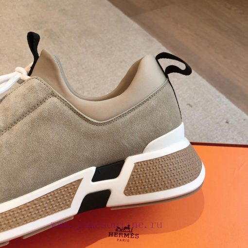 Men's 20Hermes Home 24ss Autumn and Winter New Product Classic Dad Shoes with British color 331zksxx - Image 6