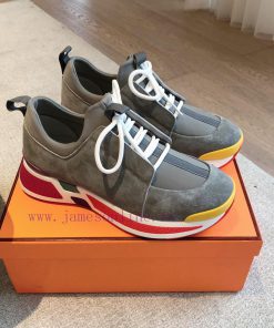 Men's 20Hermes Home 24ss Autumn and Winter New Product Classic Dad Shoes with British color 2teau8za