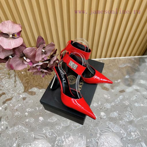 Versace Versace/GIANNI RIBBON High Heels with Medusa bow on the front, using classic 'Nastrom4rvpbgm - Image 3