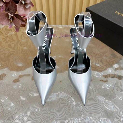 Versace Versace/GIANNI RIBBON High Heels with Medusa bow on the front, using classic 'Nastrok245lohx - Image 6