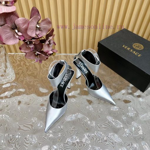 Versace Versace/GIANNI RIBBON High Heels with Medusa bow on the front, using classic 'Nastrok245lohx - Image 7