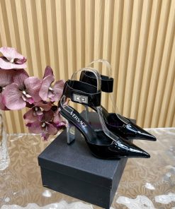 Versace Versace/GIANNI RIBBON High Heels with Medusa bow on the front, using classic 'Nastro0w1xf7us