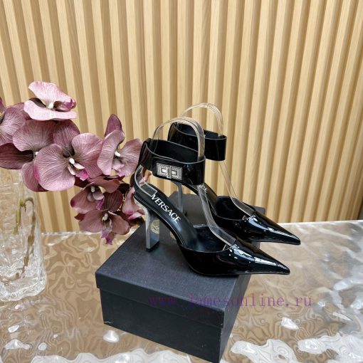 Versace Versace/GIANNI RIBBON High Heels with Medusa bow on the front, using classic 'Nastro0w1xf7us - Image 2