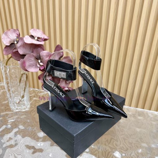 Versace Versace/GIANNI RIBBON High Heels with Medusa bow on the front, using classic 'Nastro0w1xf7us - Image 4