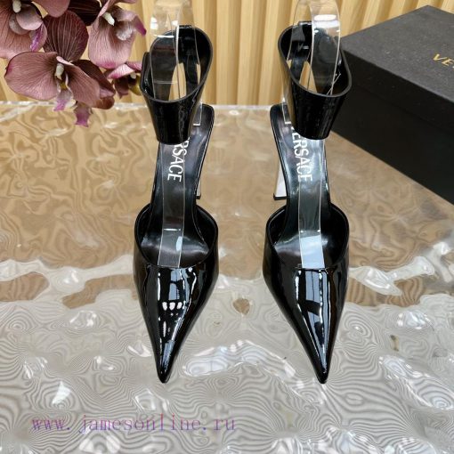 Versace Versace/GIANNI RIBBON High Heels with Medusa bow on the front, using classic 'Nastro0w1xf7us - Image 6