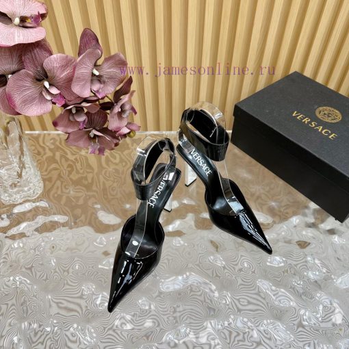 Versace Versace/GIANNI RIBBON High Heels with Medusa bow on the front, using classic 'Nastro0w1xf7us - Image 7