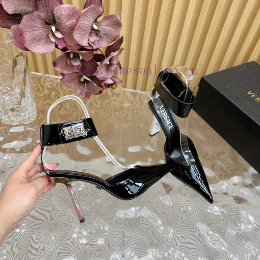 Versace Versace/GIANNI RIBBON High Heels with Medusa bow on the front, using classic 'Nastro0w1xf7us - Image 9