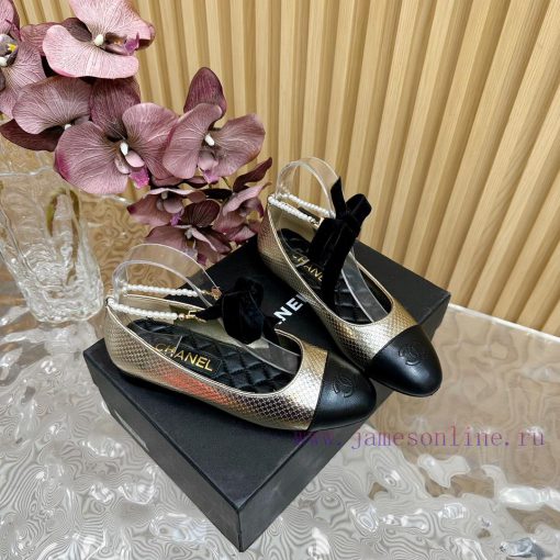 𝐂𝐇𝐀𝐍𝐄𝐋 | Chanel pearl chain paired with bow Mary Jane single shoes————————————High qualityTh33djt2yk - Image 3