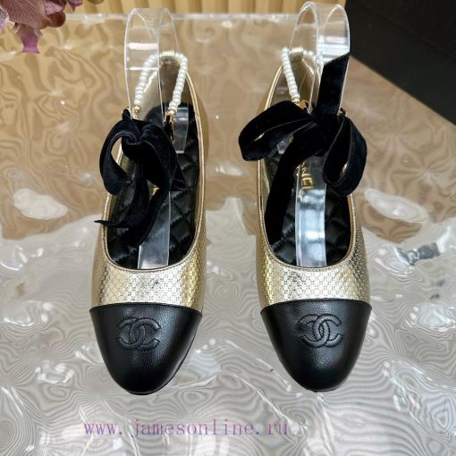 𝐂𝐇𝐀𝐍𝐄𝐋 | Chanel pearl chain paired with bow Mary Jane single shoes————————————High qualityTh33djt2yk - Image 6