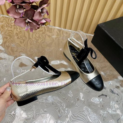 𝐂𝐇𝐀𝐍𝐄𝐋 | Chanel pearl chain paired with bow Mary Jane single shoes————————————High qualityTh33djt2yk - Image 9