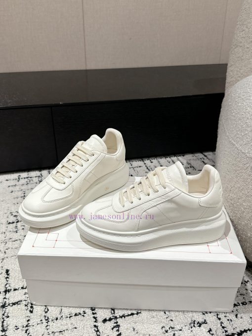 Top tierAIexanderMcQueen 24/Latest Couple Thick Bottom Casual White ShoesOriginal developmena9m7i7me - Image 4