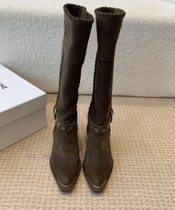Celin * 24ss autumn and winter new product retro thick heel Chelsea pointed iron buckle longyg0hksju