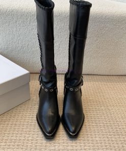 Celin * 24ss autumn and winter new product retro thick heel Chelsea pointed iron buckle longd4biedl6