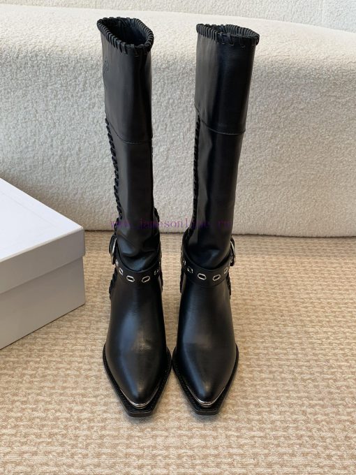 Celin * 24ss autumn and winter new product retro thick heel Chelsea pointed iron buckle longd4biedl6