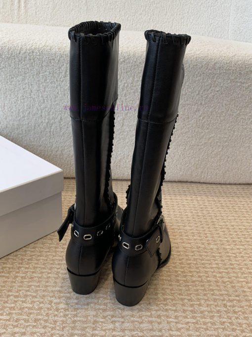 Celin * 24ss autumn and winter new product retro thick heel Chelsea pointed iron buckle longd4biedl6 - Image 9