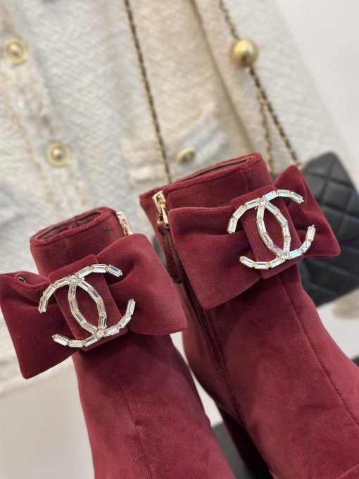 Chanel | Chanel Classic Autumn/Winter Bow Pair C Coarse Heel Short Boots~The classic double-u6tvsqrb - Image 9