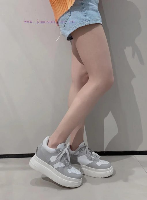 Cai Zhuoyan's same iiJin classic 9cm thick sole with increased height inside casual white shz3gqyssq - Image 5