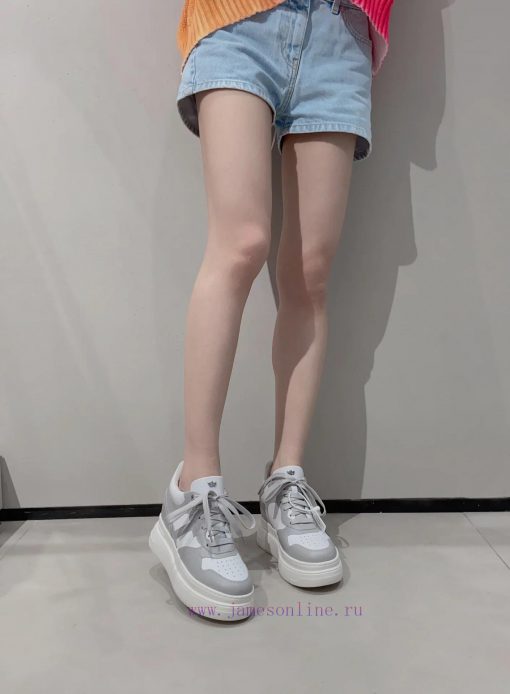 Cai Zhuoyan's same iiJin classic 9cm thick sole with increased height inside casual white shz3gqyssq - Image 8