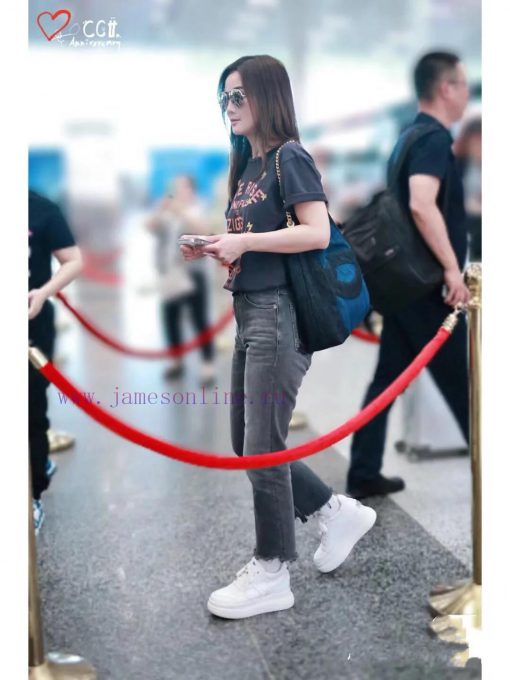 Cai Zhuoyan's same iiJin classic 9cm thick sole with increased height inside casual white shkzjji6g3 - Image 6