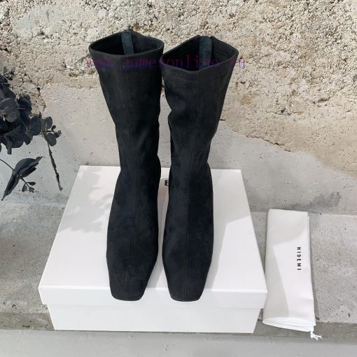 HIDEMI 2024 Autumn/Winter New Elastic Leather Retro Shaped and Short Boots Every season is auuqvi42t