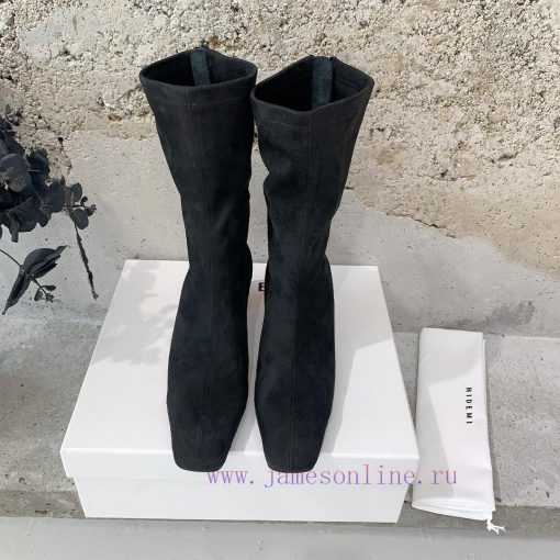 HIDEMI 2024 Autumn/Winter New Elastic Leather Retro Shaped and Short Boots Every season is auuqvi42t - Image 2