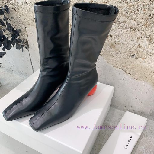 HIDEMI 2024 Autumn/Winter New Elastic Leather Retro Shaped and Short Boots Every season is a4h2xxonb - Image 4