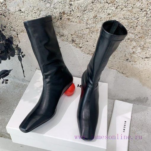 HIDEMI 2024 Autumn/Winter New Elastic Leather Retro Shaped and Short Boots Every season is a4h2xxonb - Image 5