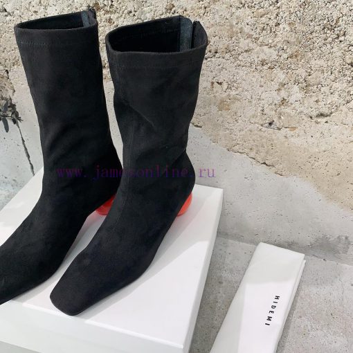 HIDEMI 2024 Autumn/Winter New Elastic Leather Retro Shaped and Short Boots Every season is auuqvi42t - Image 5