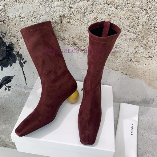 HIDEMI 2024 Autumn/Winter New Elastic Leather Retro Shaped and Short Boots Every season is aqugthh28 - Image 3