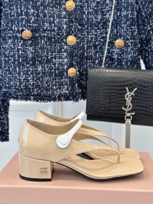 MIU MIU 25S Early Spring New ProductStray heeled sandals with tight heels for fashion showsEsau2kcn9 - Image 2