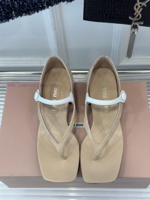 MIU MIU 25S Early Spring New ProductStray heeled sandals with tight heels for fashion showsEsau2kcn9 - Image 5