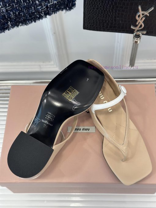 MIU MIU 25S Early Spring New ProductStray heeled sandals with tight heels for fashion showsEsau2kcn9 - Image 10