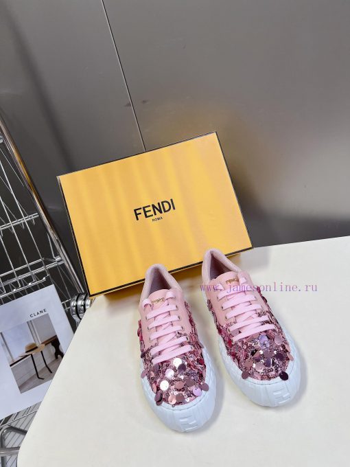 FENDI Spring/Summer Fashion Bead Casual ShoesLow cut design combined with thick bottom struc7fitpk1n