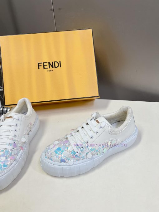FENDI Spring/Summer Fashion Bead Casual ShoesLow cut design combined with thick bottom strucl3vv8hhl - Image 4