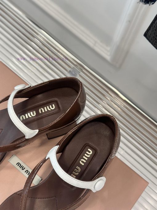 MIU MIU 25S Early Spring New ProductStray heeled sandals with tight heels for fashion showsEurhswjar - Image 9