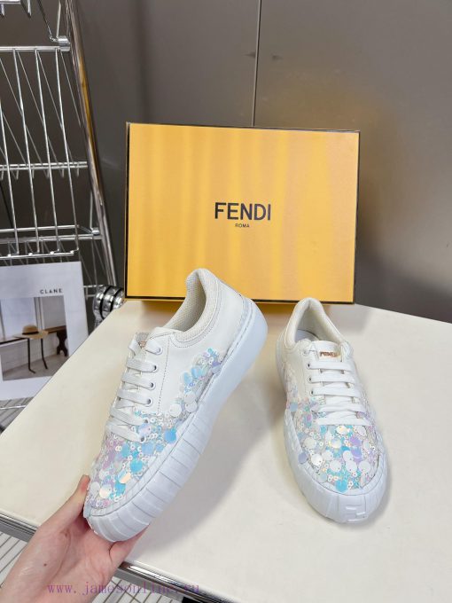 FENDI Spring/Summer Fashion Bead Casual ShoesLow cut design combined with thick bottom strucl3vv8hhl - Image 5