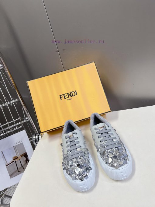 FENDI Spring/Summer Fashion Bead Casual ShoesLow cut design combined with thick bottom strucexsu5cf3