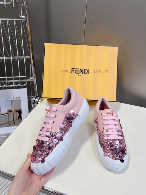 FENDI Spring/Summer Fashion Bead Casual ShoesLow cut design combined with thick bottom struc7fitpk1n - Image 5