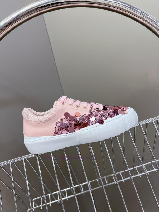 FENDI Spring/Summer Fashion Bead Casual ShoesLow cut design combined with thick bottom struc7fitpk1n - Image 6