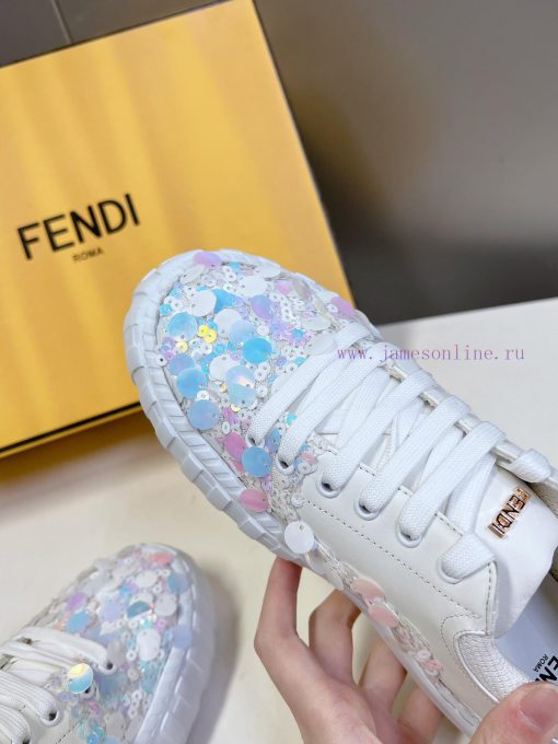 FENDI Spring/Summer Fashion Bead Casual ShoesLow cut design combined with thick bottom strucl3vv8hhl - Image 8