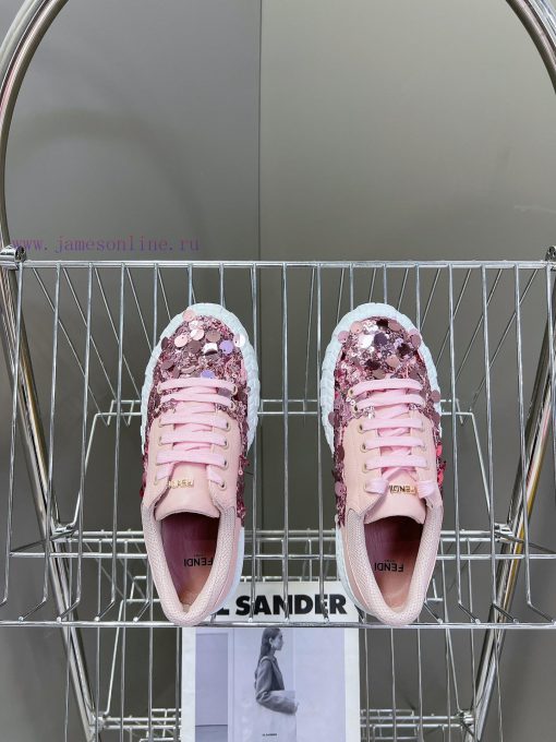 FENDI Spring/Summer Fashion Bead Casual ShoesLow cut design combined with thick bottom struc7fitpk1n - Image 7