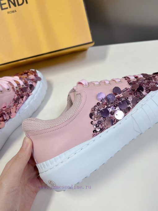 FENDI Spring/Summer Fashion Bead Casual ShoesLow cut design combined with thick bottom struc7fitpk1n - Image 9